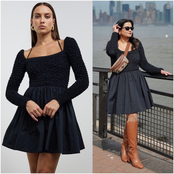 NEW STAUD Cassidy Dress in Black - Picture 2 of 16